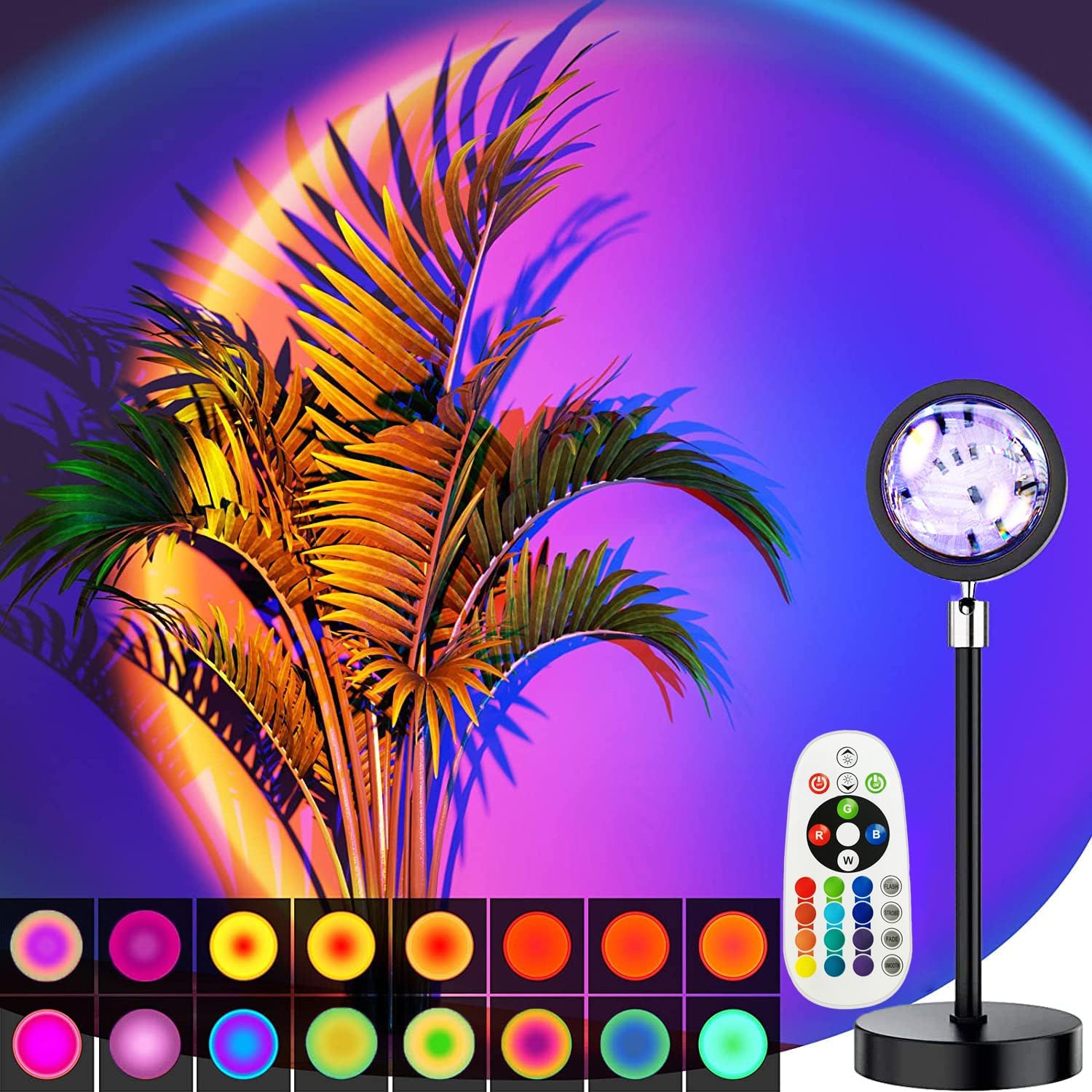 Planetarium Projector Home - Lampu proyektor matahari terbenam USB Bluetooth