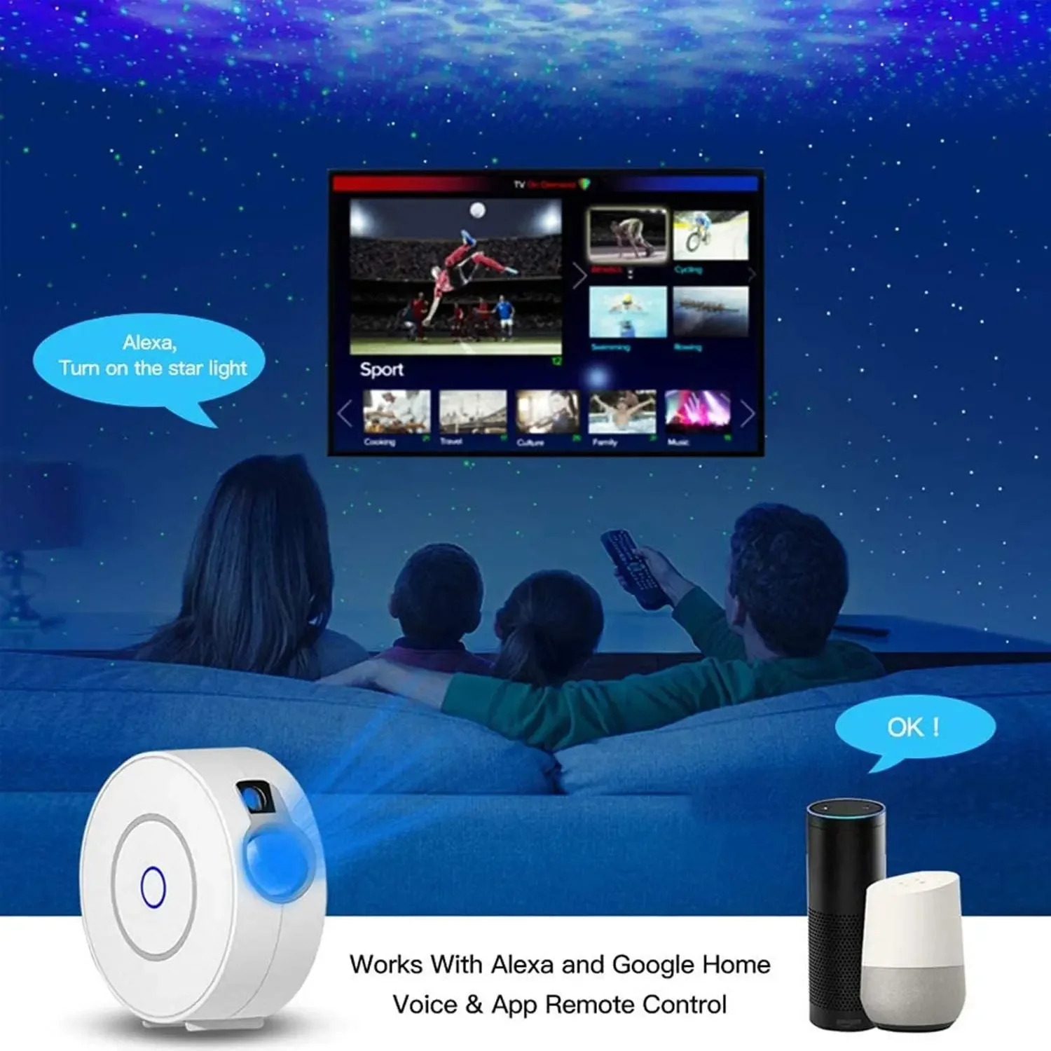 Tuya proyektor Aurora Galaxy S - Planetarium Projector Home ulasan dan harga