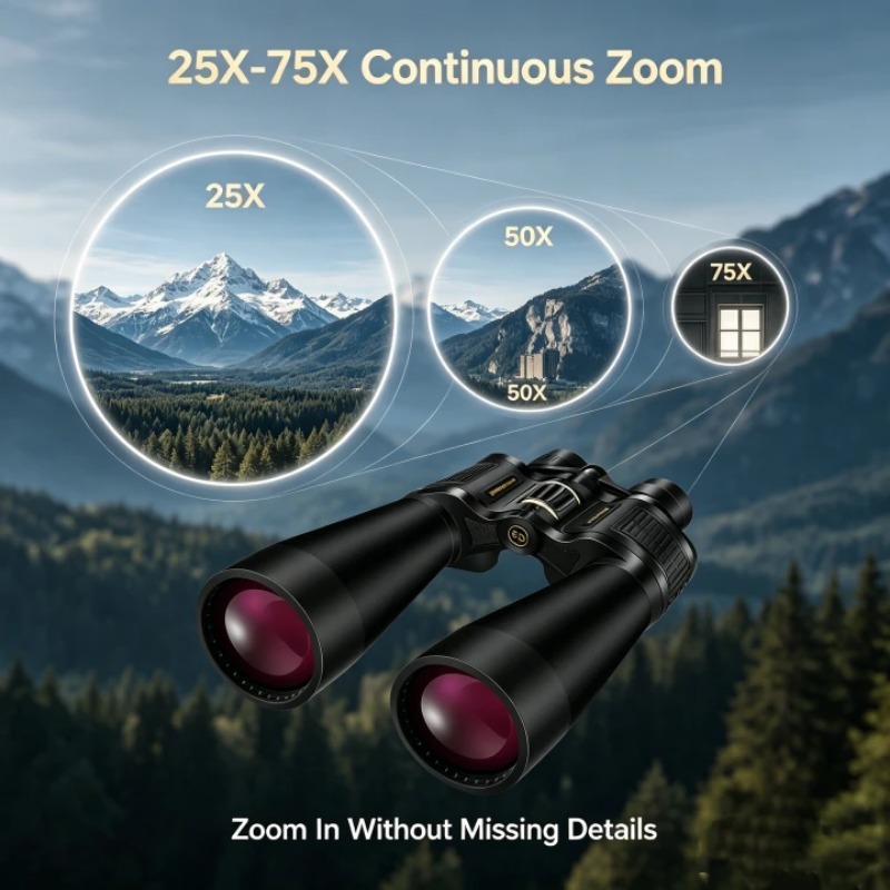BORWOLF 25-75X70 Teropong Lens - National Geographic Telescope 70Mm ulasan dan harga