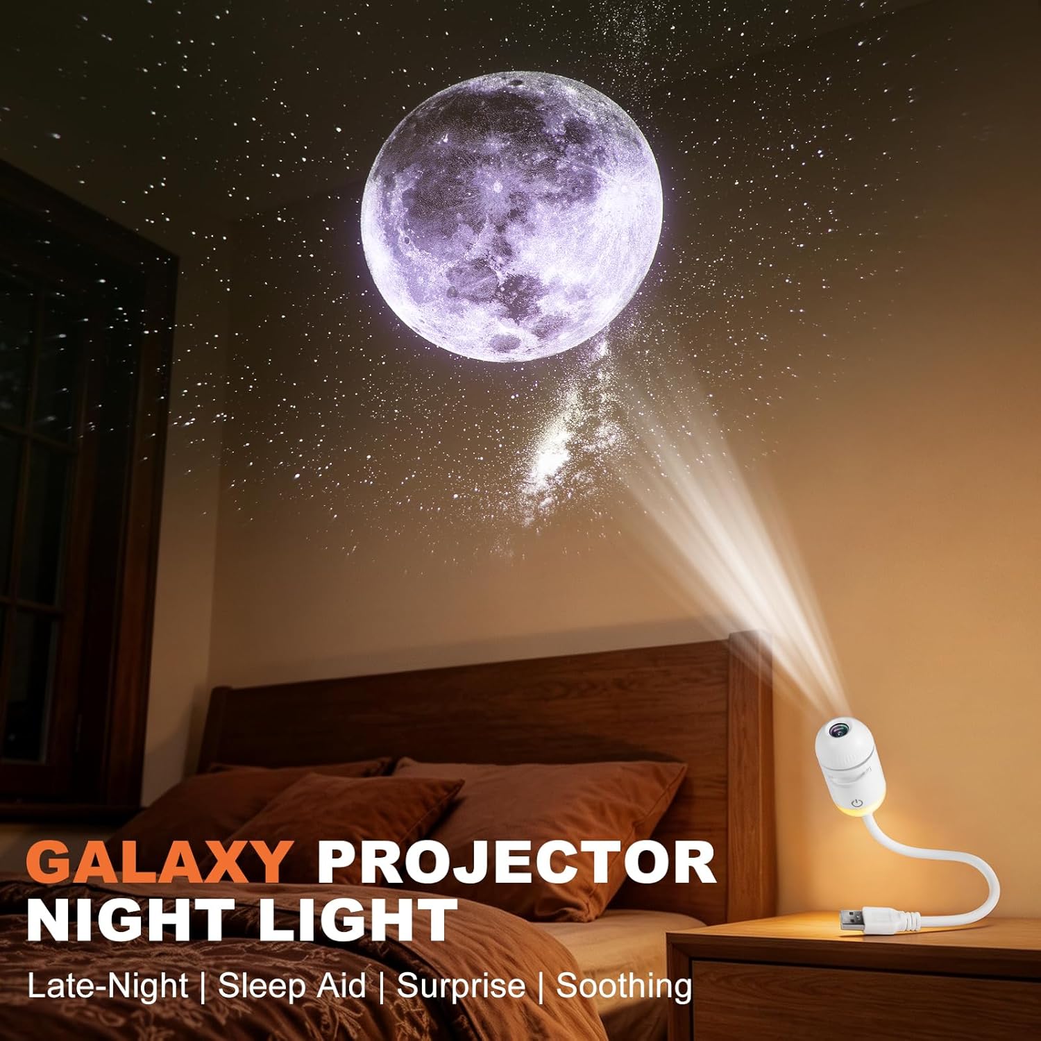 Lampu Malam Proyektor Galaksi, - Planetarium Projector Home ulasan dan harga