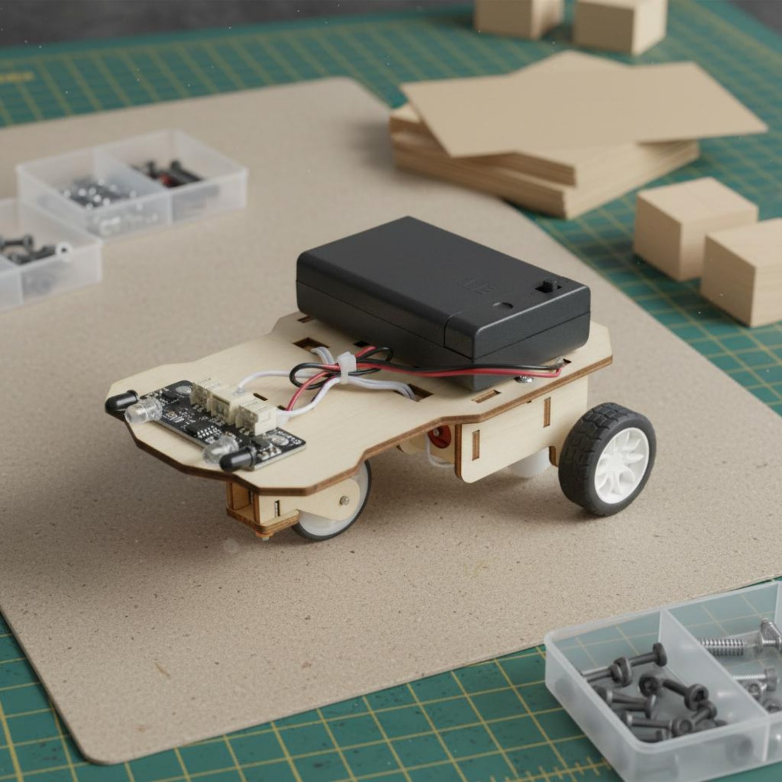 Kit Kendaraan Cerdas Kayu untu - Science Robot ulasan dan harga